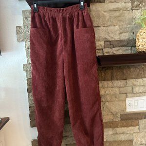 Zenana Mineral Wash Elastic Waist Front Pocket Corduroy Pants